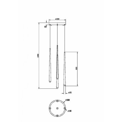 Cascade - Lampa wisząca złota 5