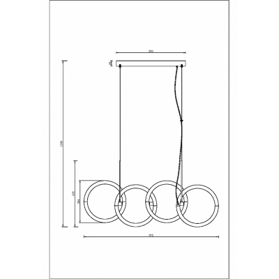 Node - Lampa wisząca 4 (czarna)