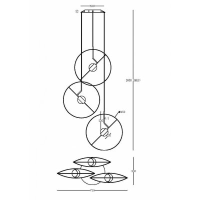 Reflex - Lampa wisząca 3 (biała)