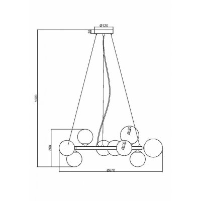 Dallas - Lampa wisząca 11 (chrom)