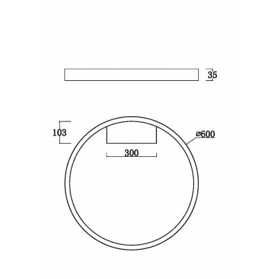 Rim - Plafon 60 (czarny)