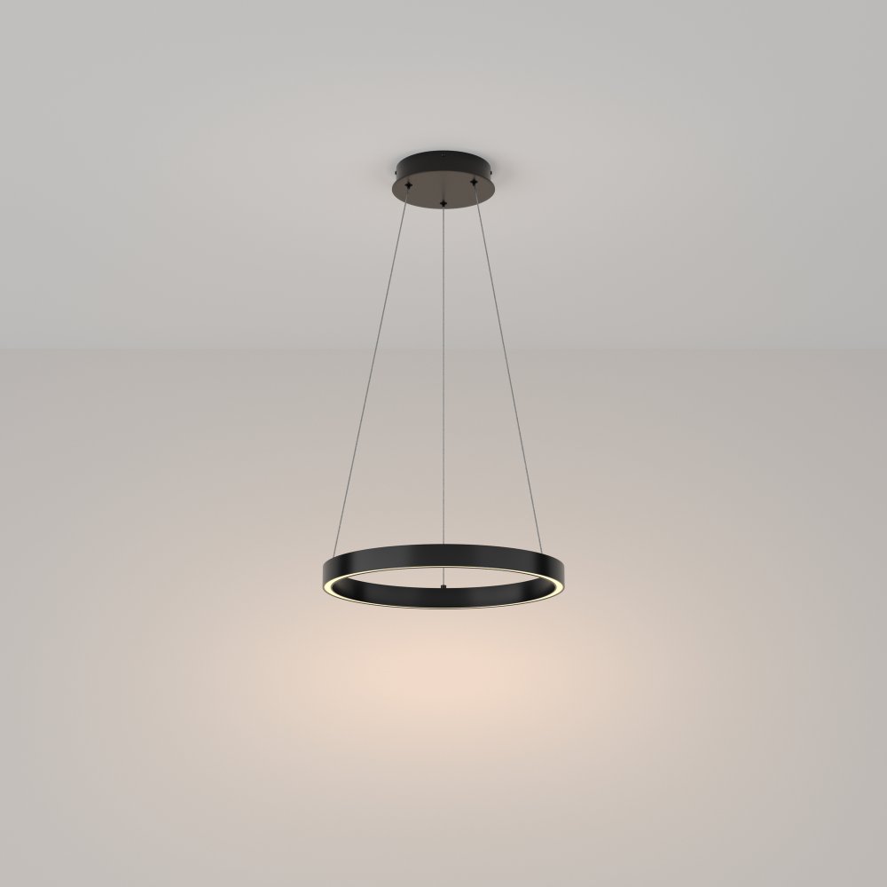 Rim - Lampa wisząca 1 (czarna, 3000K, 40cm)