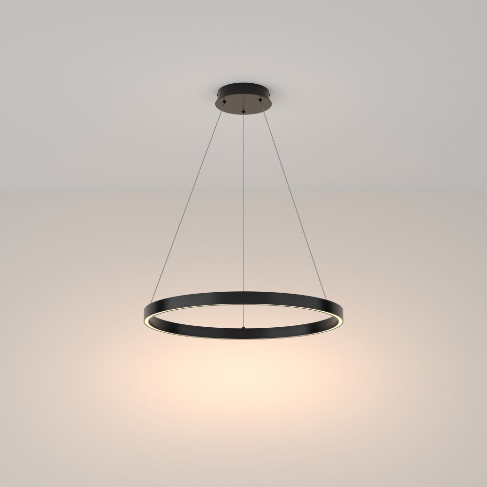 Rim - Lampa wisząca 1 (czarna, 3000K, 60cm)