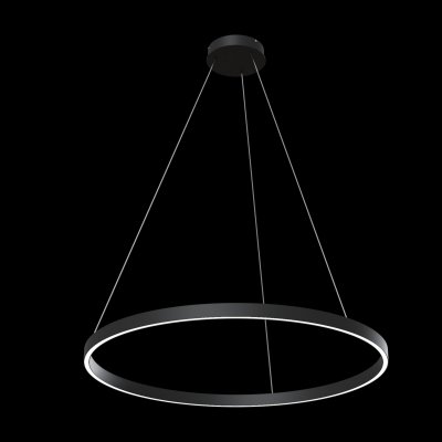 Rim - Lampa wisząca 1 (czarna, 3000K, 80cm)