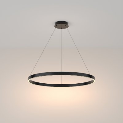 Rim - Lampa wisząca 1 (czarna, 3000K, 80cm)