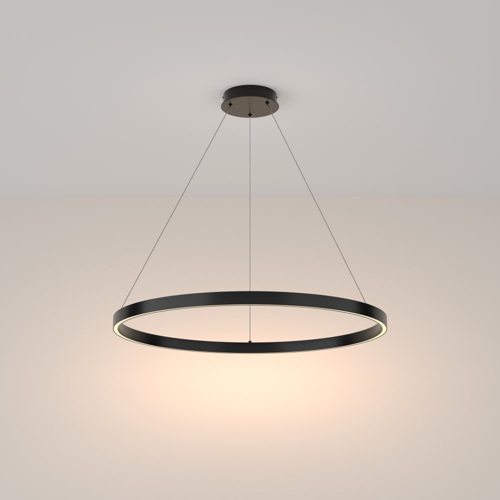 Rim - Lampa wisząca 1 (czarna, 3000K, 80cm)