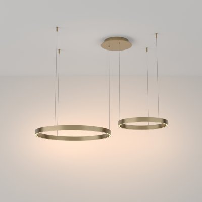 Rim - Lampa wisząca 2 (złoty, 3000K, 60cm)