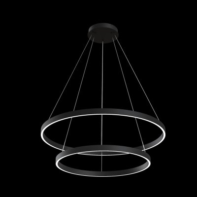 Rim - Lampa wisząca 2 (czarna, 3000K, 80cm)