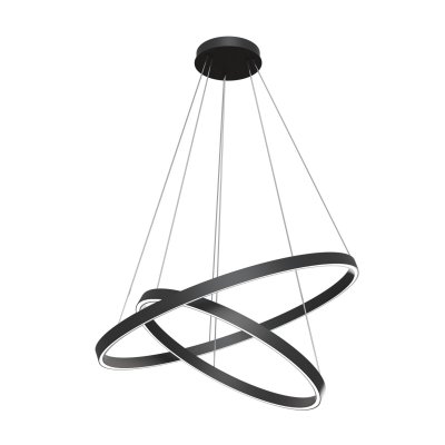 Rim - Lampa wisząca 2 (czarna, 3000K, 80cm)