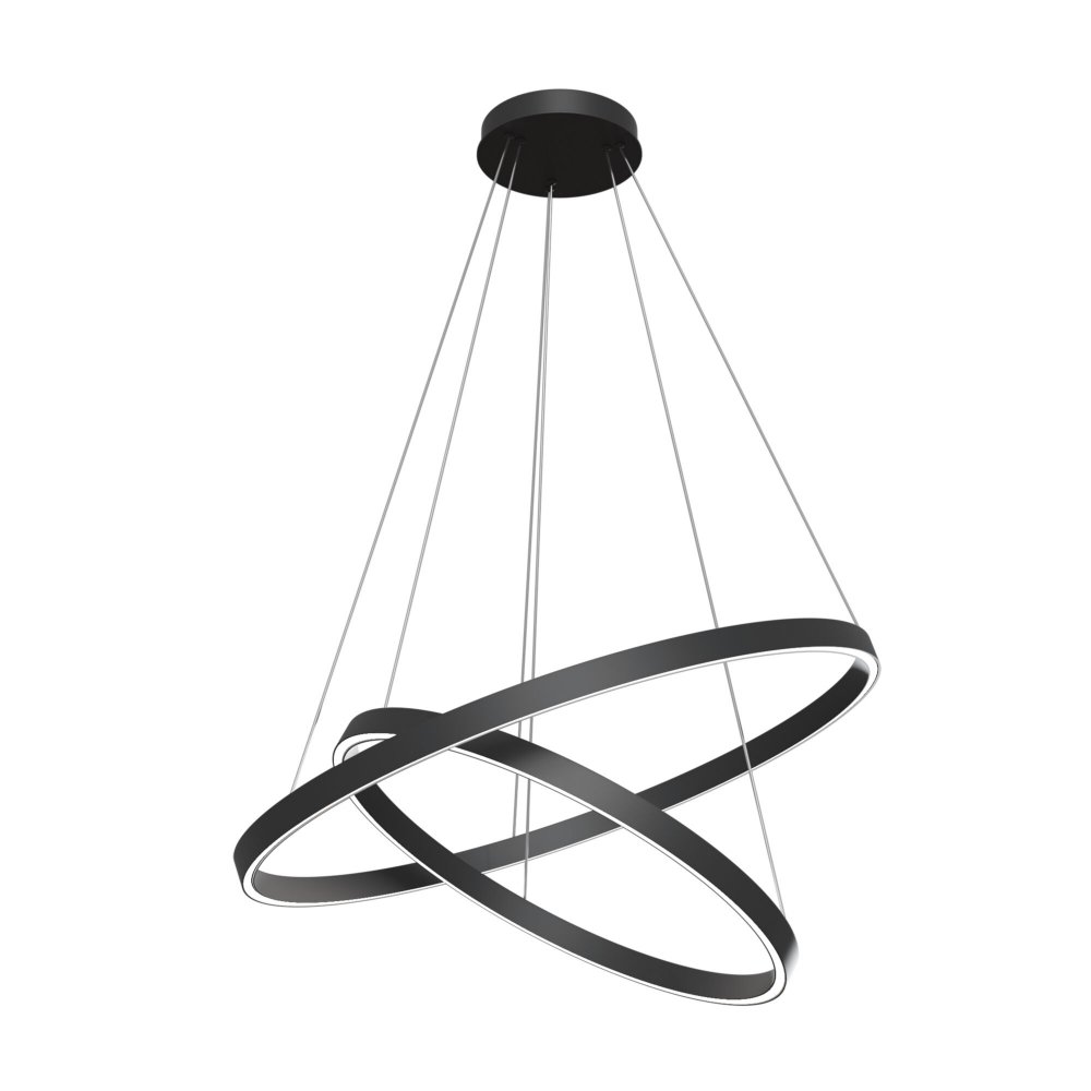 Rim - Lampa wisząca 2 (czarna, 3000K, 80cm)
