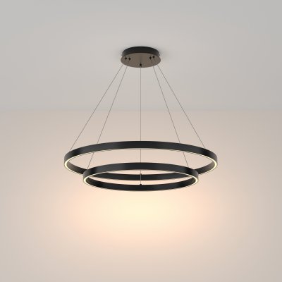 Rim - Lampa wisząca 2 (czarna, 3000K, 80cm)