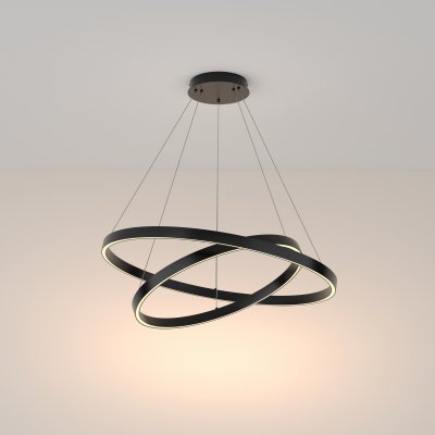 Rim - Lampa wisząca 2 (czarna, 3000K, 80cm)