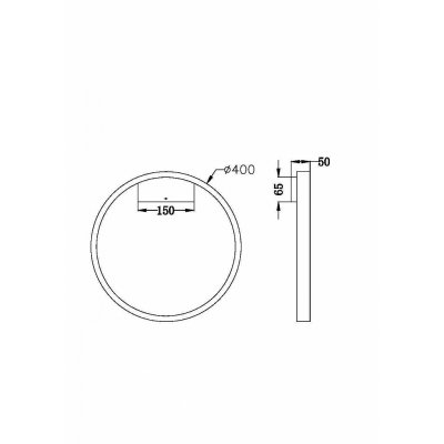 Rim - Kinkiet (czarny, 3000K, 40cm)