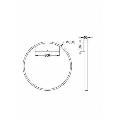 Rim - Kinkiet (czarny, 3000K, 60cm)