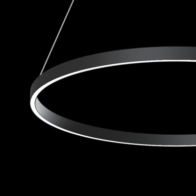 Rim - Lampa wisząca 1 (czarna, 3000K, 100cm)