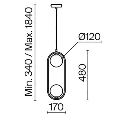 Ring - Lampa wisząca 2 (złota)