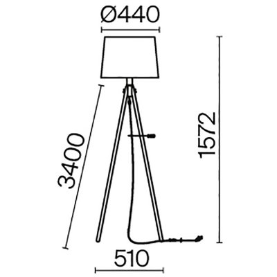 Calvin - Lampa stojąca (biała)