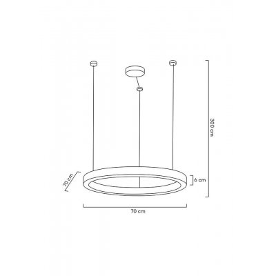 MOOSEE lampa wisząca RING LUXURY 70  złota