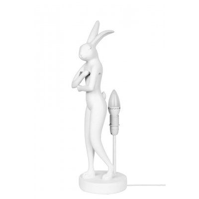 KARE lampa stołowa RABBIT 50 cm  biała / różowa