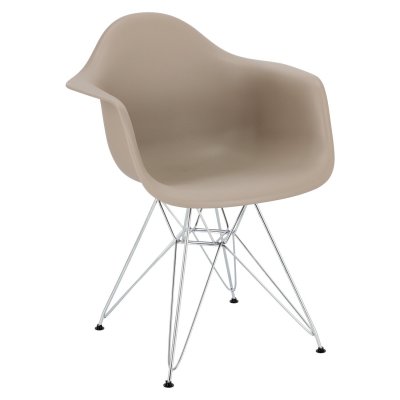 Krzesło P018 PP milde grey, chrom nogi HF