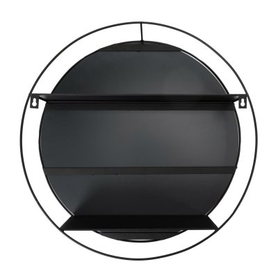 Lustro okrągłe Cirko 45cm czarne