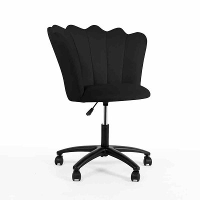 Krzesło obrotowe PRINCESSA czarny, noga czarna