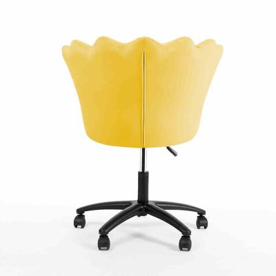Krzesło obrotowe PRINCESSA żółty, noga czarna