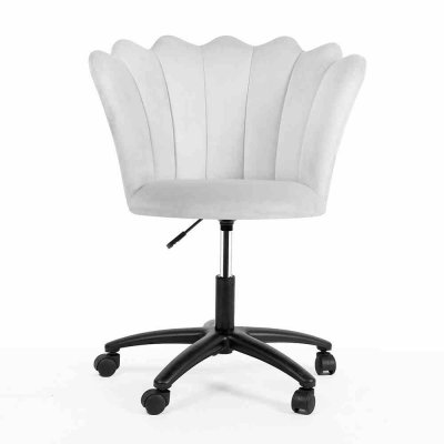 Krzesło obrotowe PRINCESSA srebrny, noga czarna