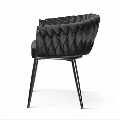 Krzesło ROSA czarny/ noga czarna