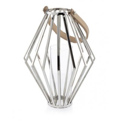 Lampion geometryczny ze stali wys. 41 cm