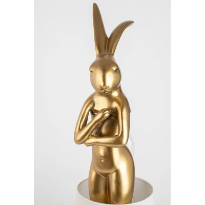 KARE lampa stołowa RABBIT 50 cm złota / biała