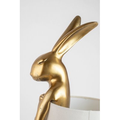 KARE lampa stołowa RABBIT 50 cm złota / biała