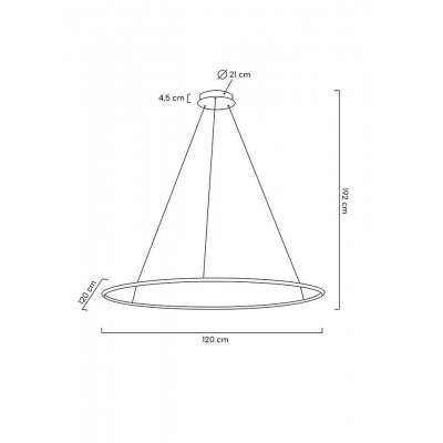 MOOSEE lampa wisząca RING SLIM 120 złota