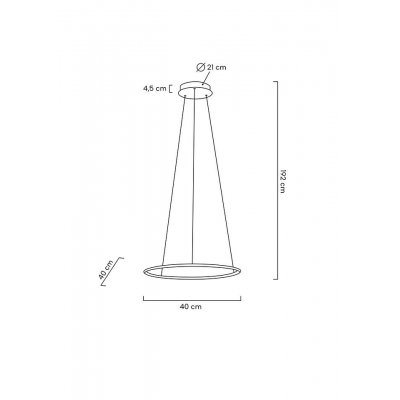 MOOSEE lampa wisząca RING SLIM 40 złota