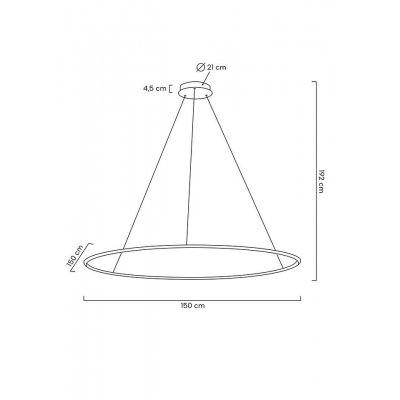 MOOSEE lampa wisząca RING SLIM 150 złota