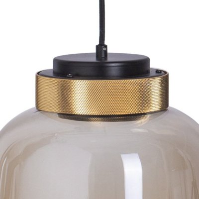 Lampa wisząca BOOM LED bursztynowo złota 25 cm