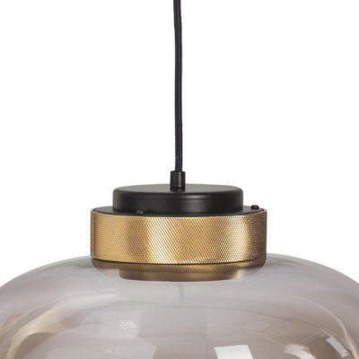Lampa wisząca BOOM LED bursztynowo złota 35 cm