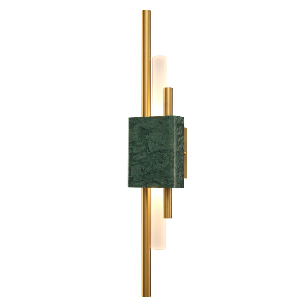 Lampa ścienna ELLIE LED marmurowa zielono złota 50 cm
