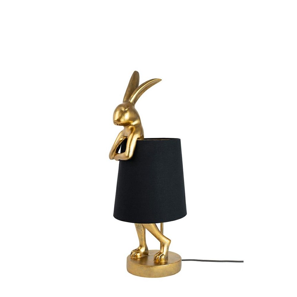 KARE lampa stołowa RABBIT 50 cm złota / czarna