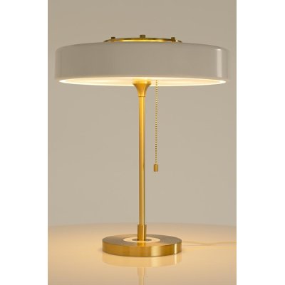 Lampa biurkowa ARTE biało-złota - aluminium, szkło