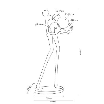 MOOSEE lampa podłogowa HUMAN PREMIUM -    włókno szklane, szkło