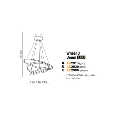 Wheel 3 - Lampa wisząca