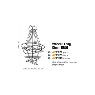 Wheel 6 - Lampa wisząca