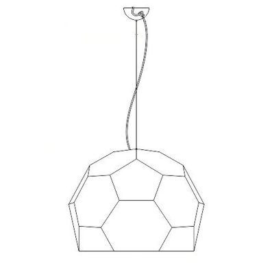 Lampa wisząca DOME półtransparentna 80 cm