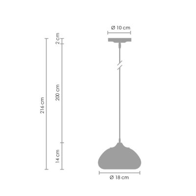 Lampa wisząca VICTORY GLOW S srebrna17 cm