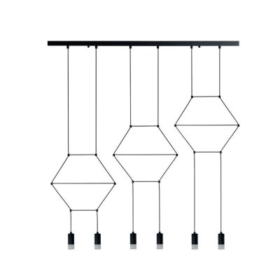 Lampa wisząca LINEA-6 LONG czarna 100 cm