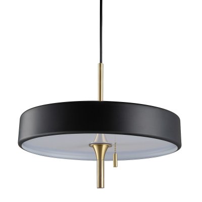 Lampa wisząca ARTDECO czarno - złota 35 cm