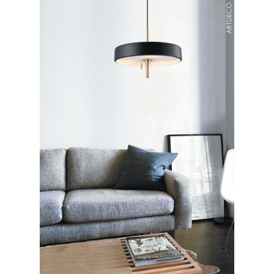 Lampa wisząca ARTDECO czarno - złota 35 cm