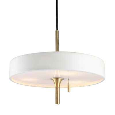 Lampa wisząca ARTDECO biało - złota 35 cm