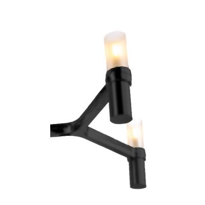 Lampa wisząca CANDLES-10 czarna 165 cm